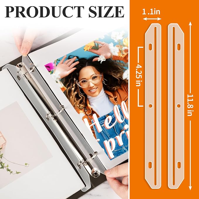 30 pcs Magazine Holders for Binders 3 Hole Punched Plastic Binder Accessories 3 Ring Binder Magazine Collection Storage for Magazines File Book Organizer (Translucent White)