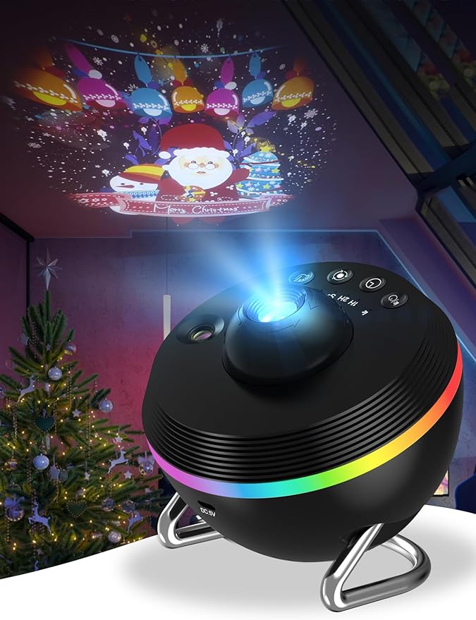Galaxy Projector - 13 in 1 Star Projector Planetarium Dynamic Meteor & RGBCW Dynamic Effects with Timer&180° Adjustable Bracket, 13 HD Image Film Discs Star Night Light Projector for Bedroom/Christmas