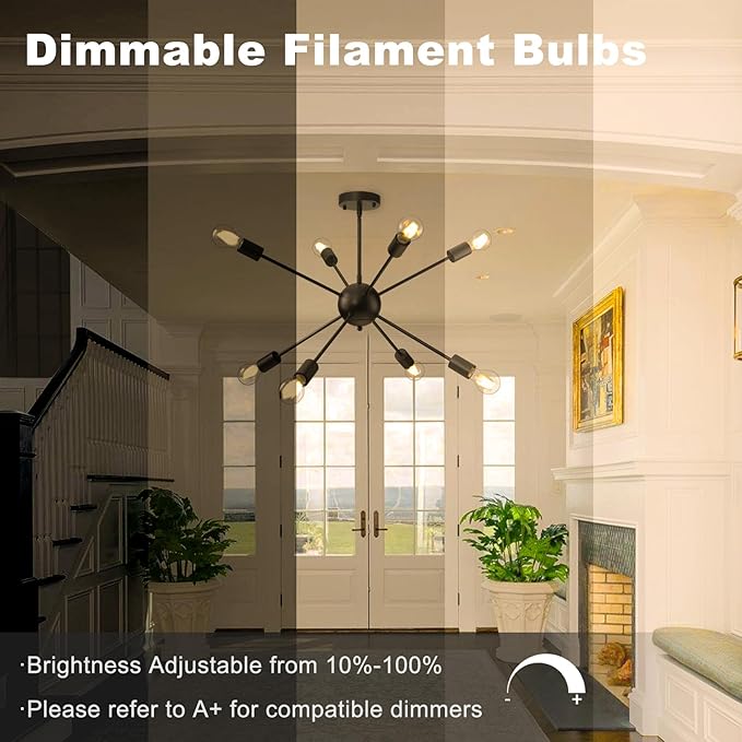 TJOY 12 Pack A19 Vintage LED Edison Bulbs, Dimmable, 60W Equivalent, High Brightness 3000K Soft Warm White, 8W E26 Standard Base, 800 Lumens, CRI80+, Clear Glass Filament Bulb for Home, Farmhouse