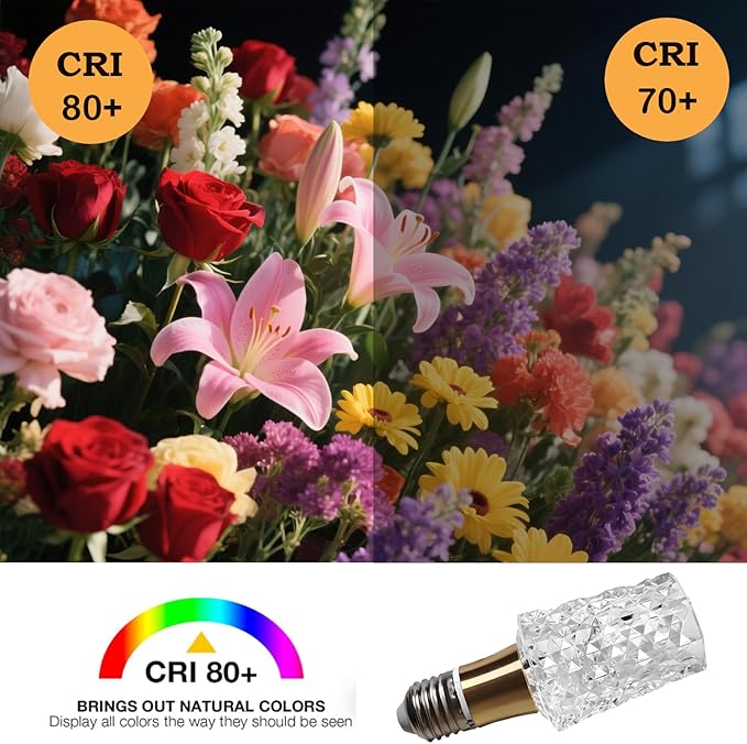 6pcs Acrylic Decorative E26 LED Light Bulbs 5w Equivalent 30 watt, Unique Fancy Light Bulb Warm 3000k,Non-dimmable Lightbulbs for Living Room Dining Room,150 Lumens (B014-Warm-3000k, 6pcs)