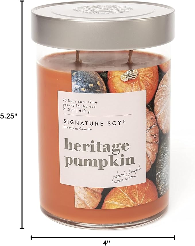 Signature Soy Lidded Heritage Pumpkin Scented Candle Extra Large Jar