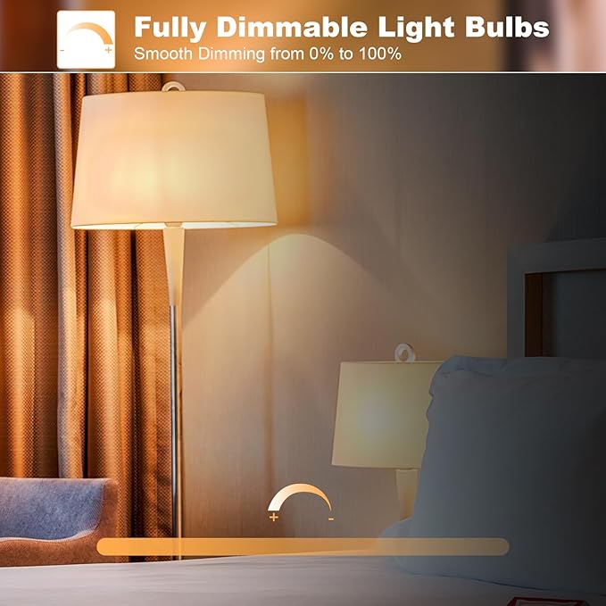 BLINGCOLOR A19 Vintage LED Edison Bulbs 60 Watt, 4-Pack Dimmable E26 A19 6W LED 2700K Warm White Light Bulbs, E26 Base 6W Equal 60W A19/A60 Decorative Amber Light Bulb, 500LM (Upgrade Version)