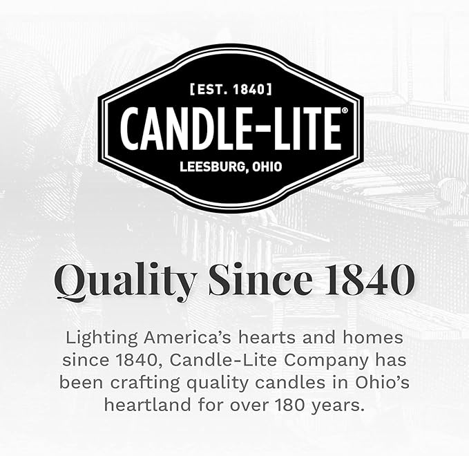Candle-lite Fall Scented Candles, Cinnamon with Vanilla Extract, 18 oz Single-Wick Jar Candle, Proudly Poured in The USA, Autumn Home Decor, 110 Hours of Burn Time, Ideal Gift for Men and Women