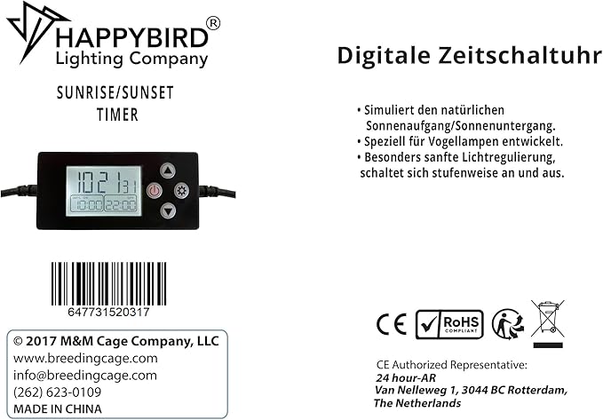 Sunrise & Sunset Timer for Bird Lights