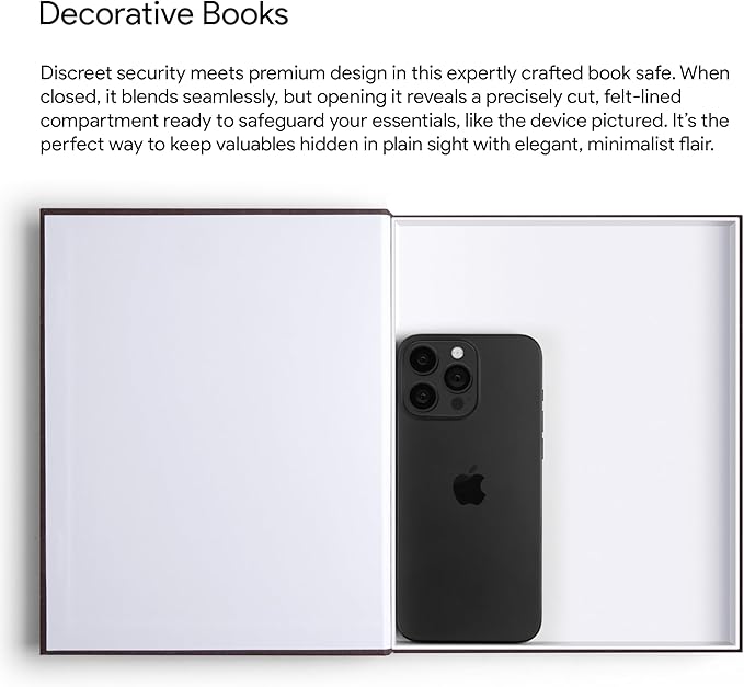 Decorative Books, Set of 2 | Elegant Modern Linen Boxes for Coffee Table, Bookshelf, Home Decor | Aesthetic Fake Faux Books for Decoration, Photo Storage, Keepsake Box