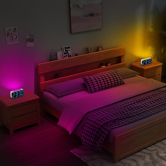 Topski Loud Alarm Clocks for Bedrooms Heavy Sleepers, Digital Clock with Night Light, Large Display, Dual Alarm, Snooze, Dimmable Bedside Alarm Clock for Kids Teens Boys Girls