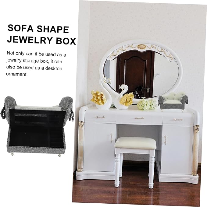 Hemobllo 1pc Sofa Shape Jewelry Box Organizer for Earrings and Necklaces Unique Desktop Ornament for Stylish Storage for and Special Occasions