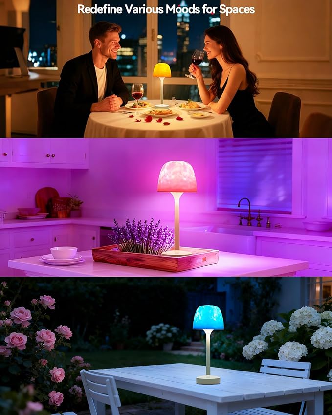 Rechargeable Shower Lamp Waterproof for Inside Shower-Bathroom Lamp Color Changing Ocean Wave Projector Light Water Proof,Shower Lighting Led Water Ripple Lights Ocean Lamps Bath Tub Relaxing