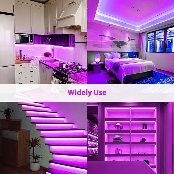 Lamomo LED Neon Lights Purple, 12V 0.39In/Cut Silicone Waterproof DIY Led Strip Lights for Bedroom Indoor Outdoor Decoration(Power Adapter not Included)