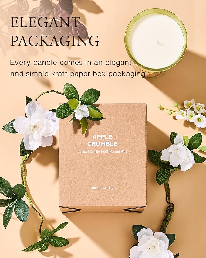 M&SENSE Strawberry Vanilla Soy Candle, 14.1oz 60H Long Lasting, Aromatherapy Candle for Bedroom Romance New Year Winter Home Decor Gifts