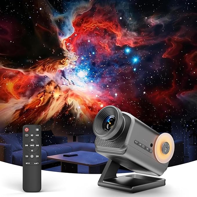 Galaxy Light Projector, 15 White Noises & Bluetooth Ambient Lighting Mood Lighting, 360° Full Coverage Ceiling Projector Ocean Lamp for Bedroom, Remote Timer Galaxy Llight for Kids Gifts