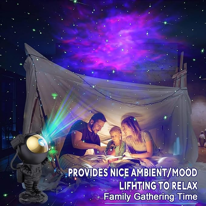 Astronaut Star Projector Galaxy Light, 360° Space Man Buddy Projector Sky LED Night Light Space Starlight Planetarium Spaceman Lamp Gifts for Kids Adults Bedroom Ceiling Room Decor