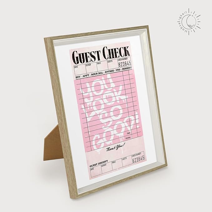 Habseligkeit Pink Fashion Wall Art Prints, Trendy Cute Wall Art Posters for Room Decor Aesthetic, Unique Room Decor for Girls Dorm, Framed, 8x10in, Set of 6