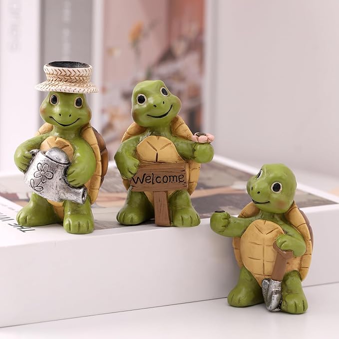 Turtle Incense Holder for Sticks and Incense Cone Holder, Mini Resin Turtle Figurines Incense Stick Holder, Cute Incense Burner for Yoga Meditation Home Office Decor,Turtles Gifts for Women (C)