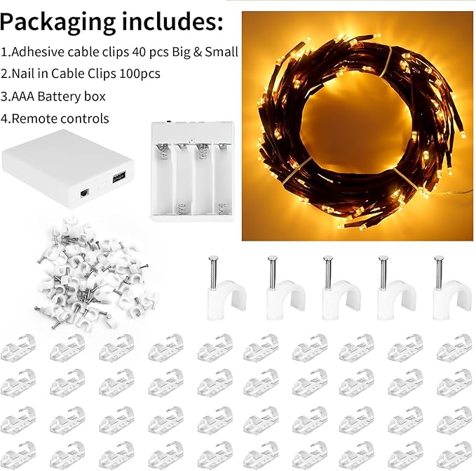 FNHMSL Enchanted Willow Vine Lights 7.55FT 144LED 1 PCS Brown Tree Branch Lights for Wall, Remote Timer,8 Light Model,Bedroom Wall Doors Wedding, Christmas, USB Battery Box