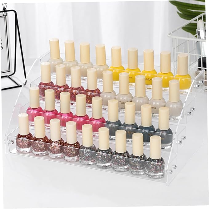 Acrylic Risers Display Stands, 12 Inch 4 Tier Clear Acrylic Shelves, Perfume Stand Organizer for Figurine Display, Makeup, Toys, Cupcake.
