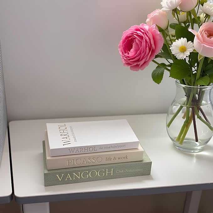Set of 3 Decorative Books - Linen Faux Fake Books for Decor Aesthetic, Decorative Book for Coffee Table,Bookshelf,Office Table, Home Decor, Fake Book Storage Box for Trinkets Photo-BB001-3PCS
