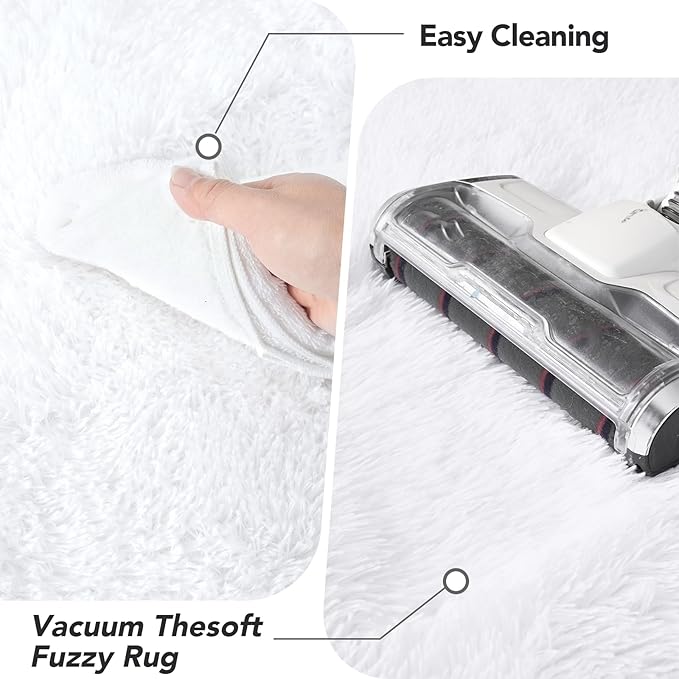 Fluffyrug Large Area Rugs for Living Room: Extra Large Area Rugs 10x14 Living Room - Big White Rug (White 10x14 Feet)