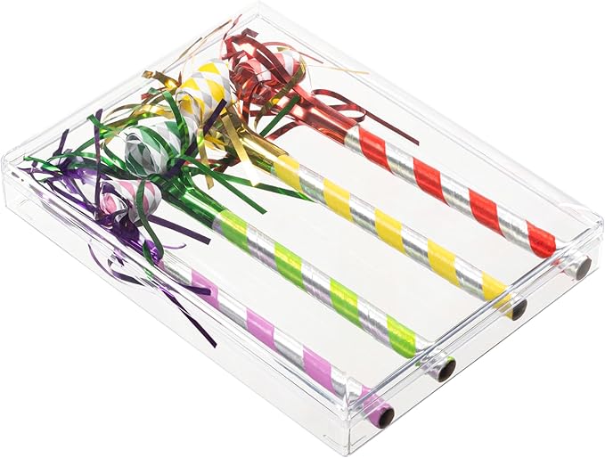 Hammont Acrylic Box - Party Favor Gift Boxes - Clear Cube with Rounded Edges for Gifts, Weddings, Treats, Candies & Accessories - Square Home Storage Boxes | 6.33” x 4.92” x 1.49” (8 Pack)