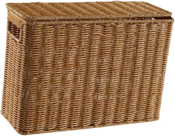 Narrow and Tall Storage Box with Handle Storage Bins Decorative Storage Bin Narrow Basket Bin for Clothing Closets Kitchen, S