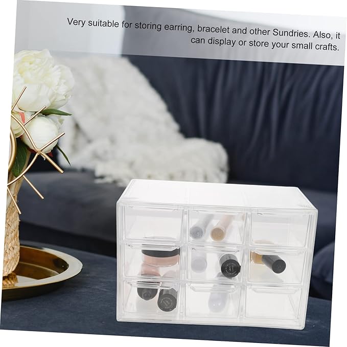 DOITOOL Multi-grid Jewelry Storage Box Photo Makeup Organizer Desk Accessories