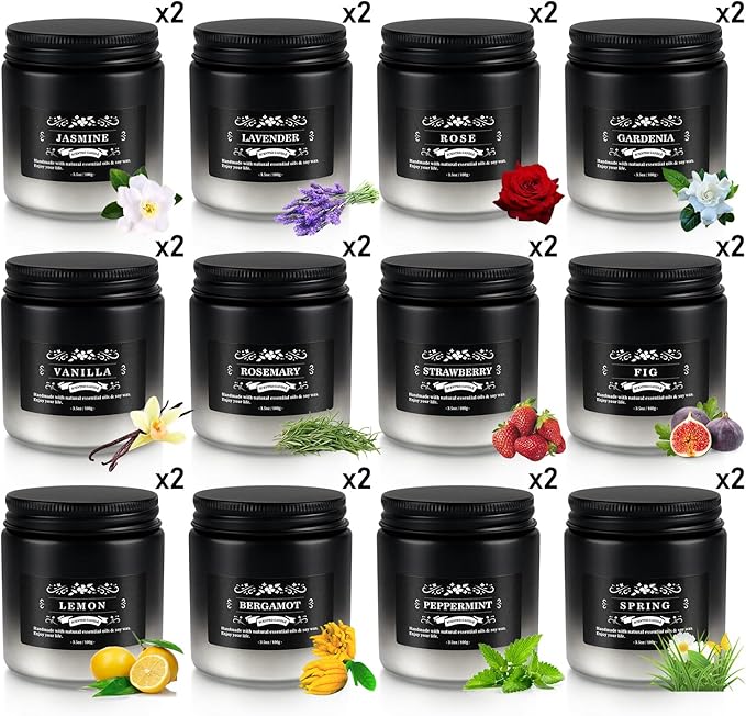 YOROXRG Scented Candles Gifts Set 12 Pack Soy Wax Travel Tin Jar Candles for Home 3.05 OZ for Mom for Christmas, Birthday, Thanksgiving, Mother's Day(Gradient Color)