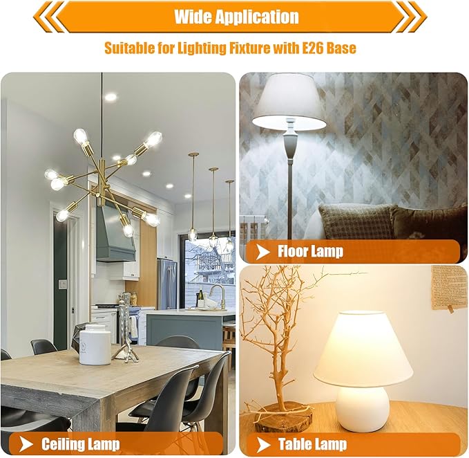 8 Pack Dimmable LED Edison Bulbs 40W Equivalent, ST19/ST58 4W Vintage LED Light Bulbs for Home Lighting, 90 CRI, 450LM, E26 Base, 4000K Cool White