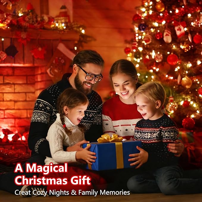 HUMIIEYE Northern Lights Projector, 1800mAh Battery Operated Aurora Night Light Cube, 16 Color, Remote Mood Lighting Galaxy Projector, Trendy Cute Stuff for Kids Teen Girls Gifts Bedroom Room Decor