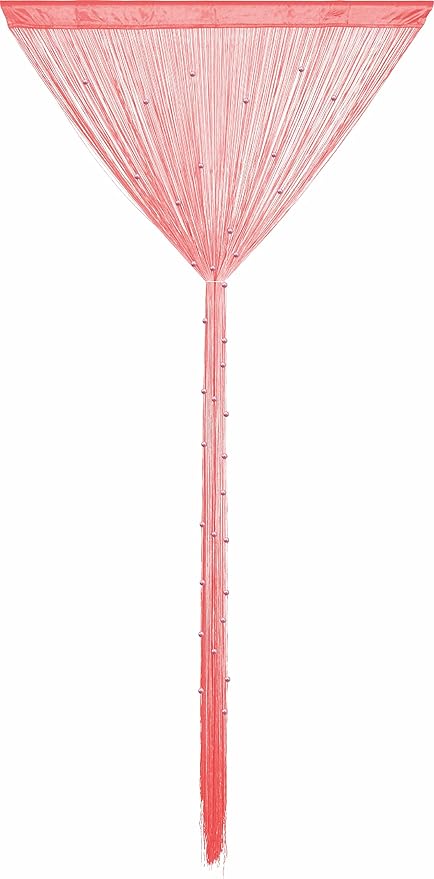 YaoYue Beaded Curtain Door String Curtains for Doorway Tassels Beads Hanging Fringe Hippie Room Divider Window Hallway Entrance Wall Closet Bedroom Privacy Decor (39×110in/100×280cm, Pink)