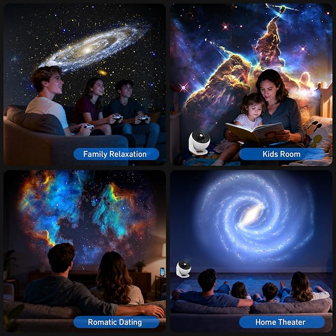 Galaxy Projector Pro, 13 in 1 Home Planetarium Galaxy Projector for Bedroom, Star Projector Galaxy Light with Timer, Adjustable Focus Night Light Projector