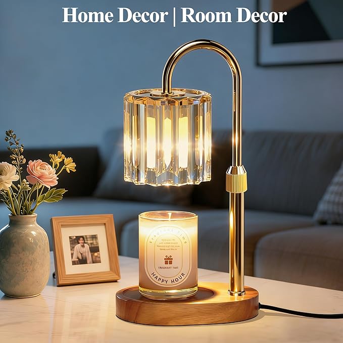 Lukasa Candle Warmer Lamp, with Timer Dimmer Adjustable Height, Home Decor, Room Decor, Wax Melt Warmer for Candles, Gifts for Mom, Mothers Day Gifts, Birthday Gifts for Women