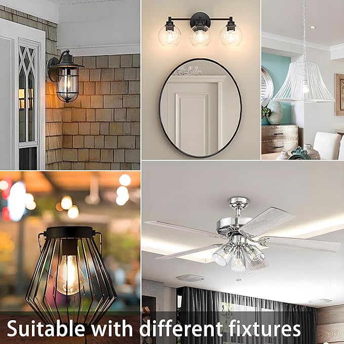 TJOY 6 Pack A19 Vintage LED Edison Bulbs, Dimmable Light Bulb 50W Equivalent, 5000K Daylight, 5W E26 Standard Base, 470Lumens, CRI80+, Clear Glass Filament Bulb for Home