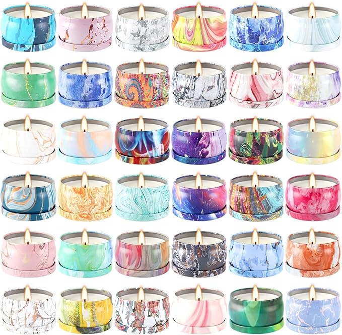 YOROXRG 36 Pack Scented Candles,Soy Wax Travel Tin Jar Candles,Aromatherapy Candles for Home 2.5 OZ Scented Candles for Mom for Christmas Candles, Birthday, Thanksgiving, Mother's Day,Valentine'sDay