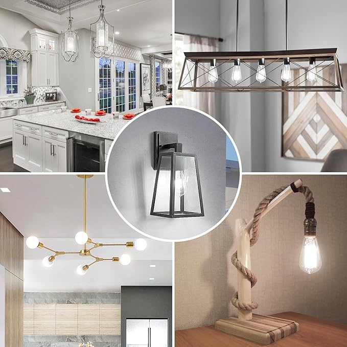 4-Pack Vintage 8W ST64 LED Edison Light Bulbs 100W Equivalent, 1400LM 5000K Daylight White, E26 Base Filament Light Bulbs, CRI 90+, Antique Glass Style, Great for Bathroom Office, Non-Dimmable