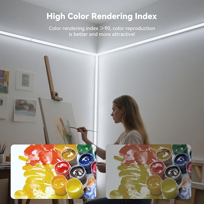 MIWISE COB LED Strip,4000K Natural White 32.8ft/10m,Dimmable Super Bright 24V LED Strip Light,CRI 90+ Flexible Tape Light with RF Remote Timer Function,for Home/Cabinet/Bedroom/TV DIY Lighting Project