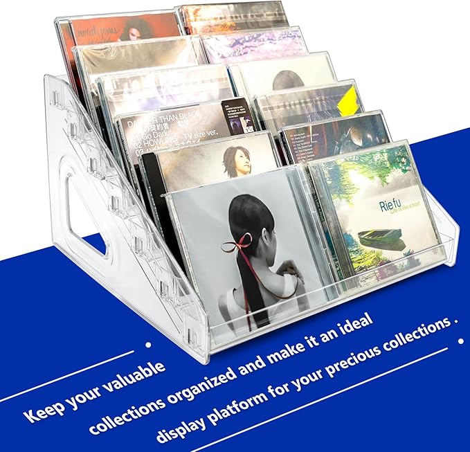 Philbinden 7 Tier Acrylic Card Display Stand,12" Sports Card Shelf-Versatile Display for Trading Cards, PSA Cards, Baseball Cards, Football Cards, Graded Cards and Business Cards and Stickers
