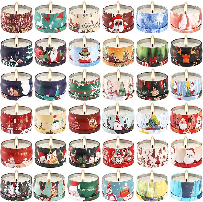 WPONSZU 36 Pack Christmas Scented Candles,Candvent Calendar 2025,Gift Set 2.5oz Strong Fragrance jar Candles,for Home Scented Decoration Birthday Valentine'sDay