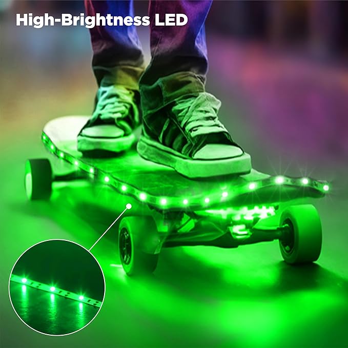 BestLuz Battery Powered LED Strip Lights 2X 3.33ft Flexible Green Light Strip for Bedroom Room Decor, Lighting for Cabinet Shelf Closet TV Backlight