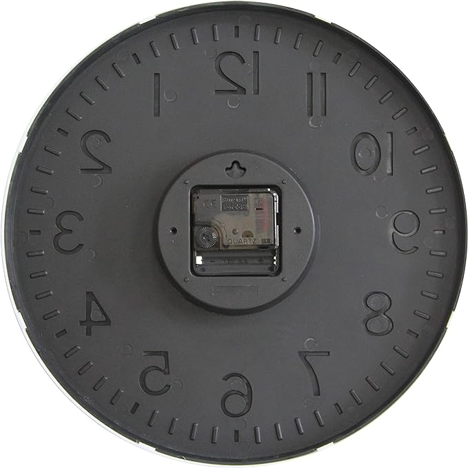 HZDHCLH Modern Wall Clocks Battery Operated,12 inch Silent Non Ticking Round Clock for Wall,Wall Clock for Kitchen Bedroom Living Room Office Classroom Decor (Black and Silver)