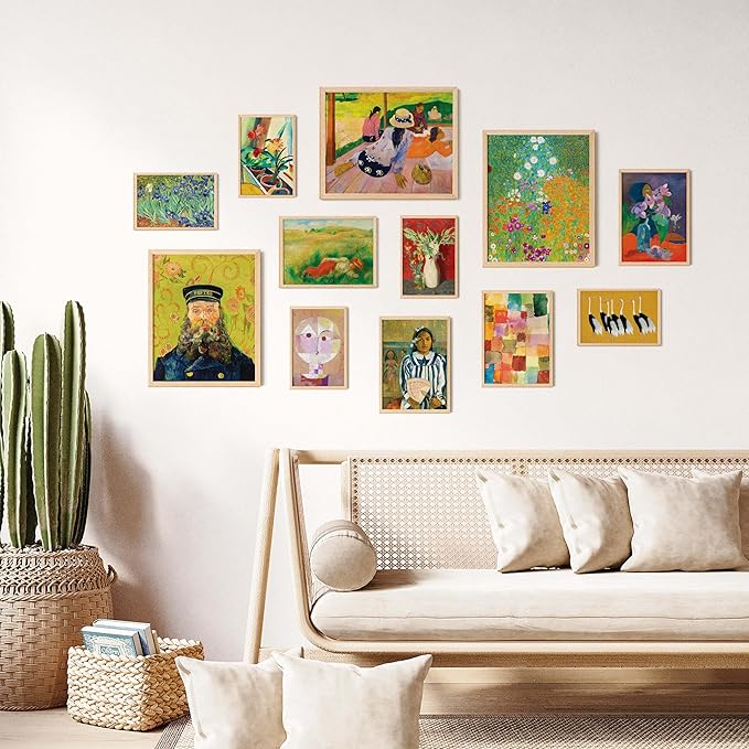 97 Decor Eclectic Home Decor Aesthetic - Eclectic Art Prints Wall Decor, Artsy Funky Posters, Girly Gallery Wall Art Set, Unique Famous Artist Paintings Colorful Pictures (Unframed)