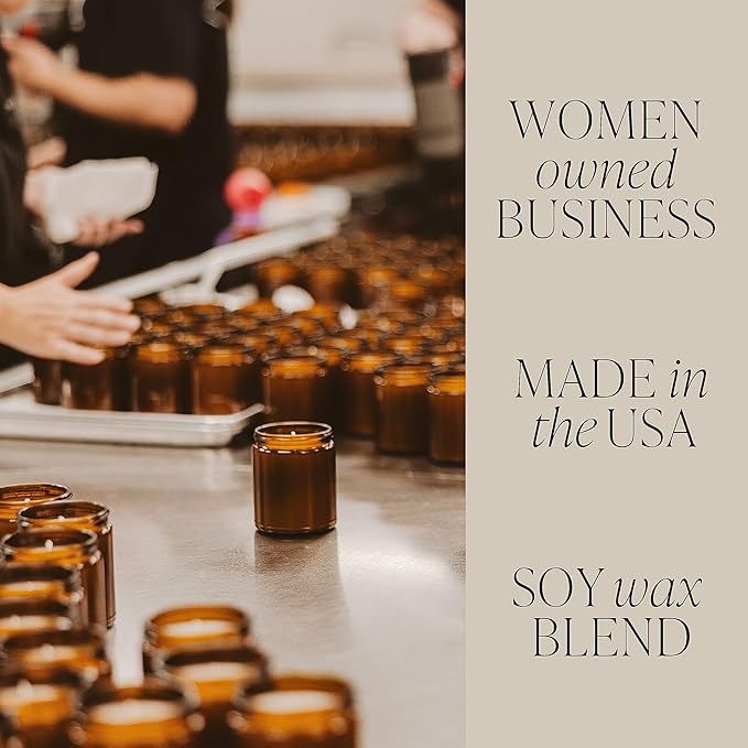 Sweet Water Decor Fraser Fir Christmas Candles - Christmas Stocking Stuffers Cypress, Evergreen & Pine Scented Candles - Scented Candles with 40 Hrs Burn Time - 9Oz Black Lid Amber Jar Wax Candles