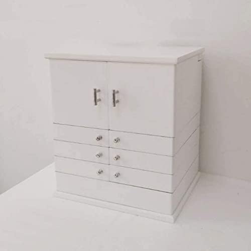 Makeup Organizer Jewelry Case Organizer Jewelry Storage Wooden Jewelry Box With Mirror Lid 5-Layer Jewelry Organizer Box Extra Large Capacity Jewelry Armoire Ring Necklacel Jewelry Box