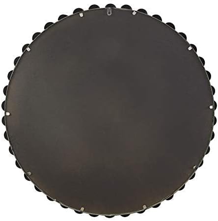 Madison Park Round Mirror, Metal Frame Circle Mirror 27 inch, Wall Art Decor Mounted Hanging for Entryway, Bathroom, hallway, Living Room, Vanity, Marlowe, Silver