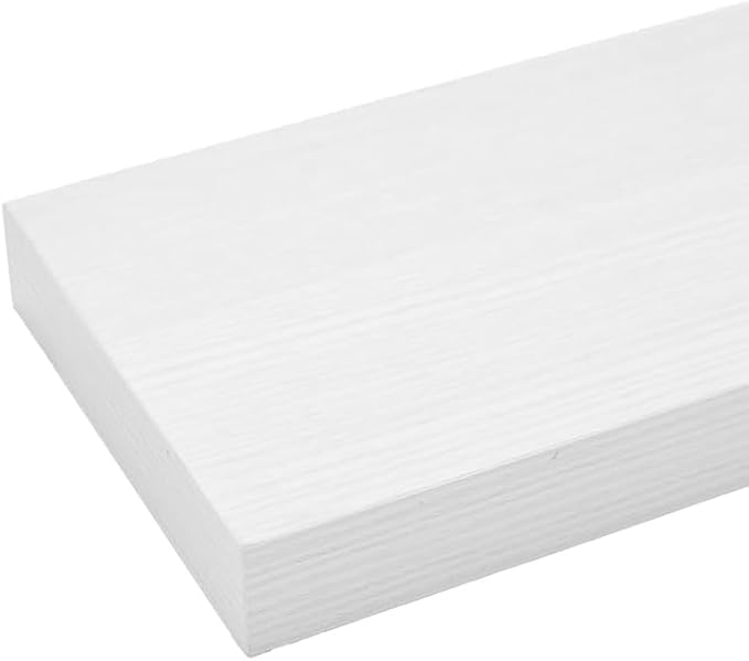 Floating Shelves for Wall White Shelves Bathroom, Bedroom and Living Room, Wall Shelves & Book Shelf, Hanging Shelf, Modern Wooden Wall-Mounted Small Floating Shelf, 12x7x1.5 in, Set of 2