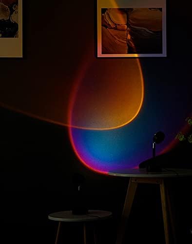 Sunset Lamp Sunset LED Projection 180 Degree Rotation USB Rainbow Projection Lamp Night Light Romantic Projector for Home Party Living Room Bedroom Decor (Rainbow)