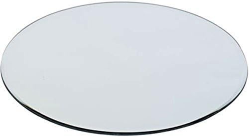 WGVI WGV Round Mirror Plate Sets Bulk 12" Diameter, 4.5 mm Thickness, Frameless Sanded Edges, Quality Thick Candle Tray, Home Event Party Wedding Table Centerpiece Wall Decor, 10 Pieces