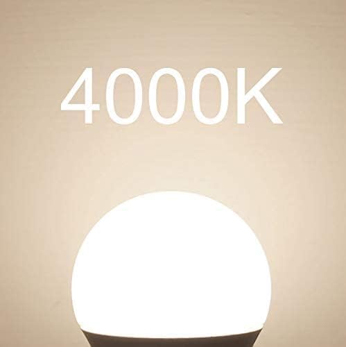 hansang 12 Pack Vanity Light Bulbs for Bathroom, 4000K Natural Daylight E26 Base Round LED Globe Bulb, 60W Equivalent, G25 Bathroom Light Bulb for Makeup Mirror, 120V, CRI85+, 500LM, Non-dimmable