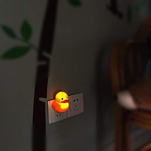 2 Pack Plug in LED Night Light with Cute Duck Dusk to Dawn Sensor Kids Decor Warm White 2700K Classic Kit -Be Safe at Night