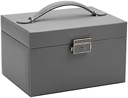 Jewelry Box Jewelry Box Organizer Large Ring Necklace Display Makeup Holder Cases Leather Jewelry Case with Lock for Women Storage
