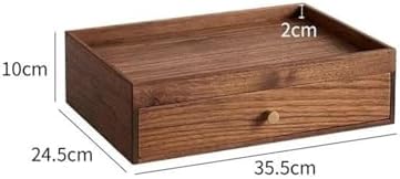 Black Walnut Ring Box - Elegant Solid Wood Jewelry Organizer for Desk & Office - Perfect Storage for Rings, Tea Cakes, Cosmetics - Ideal Gift for Women